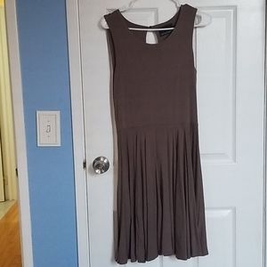 Cynthia Rowley taupe spin skirt dress.